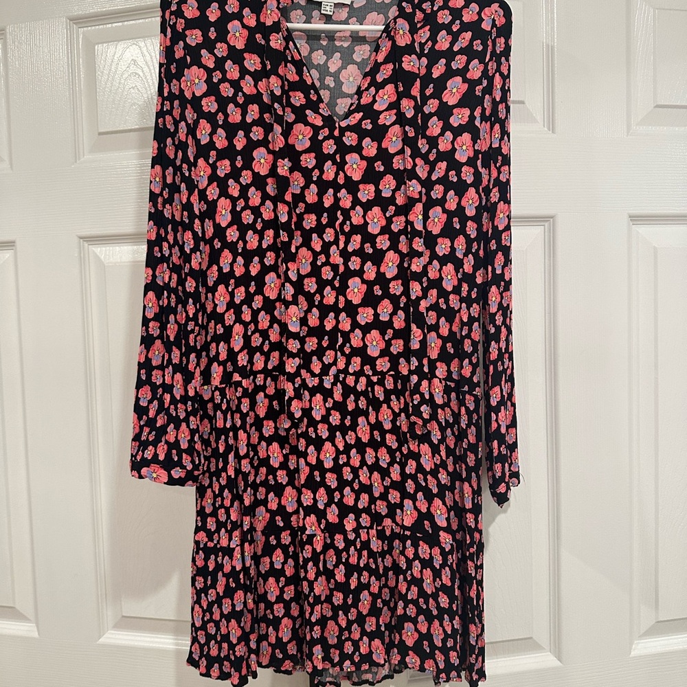 Floral Black and Pink Dress